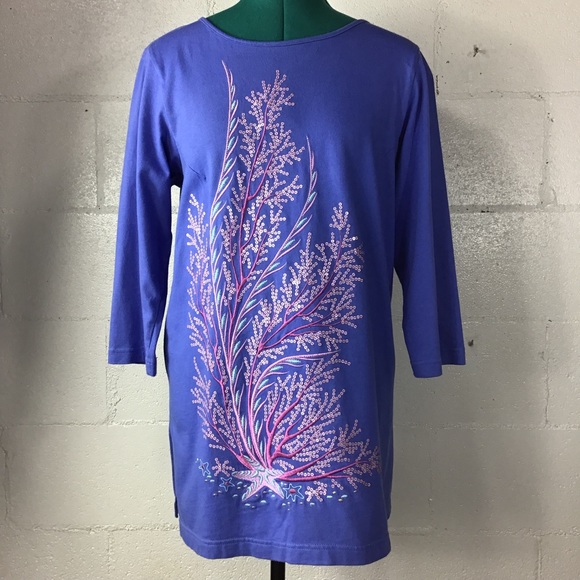 Bob Mackie Medium Sequined Tunic - Picture 6 of 7